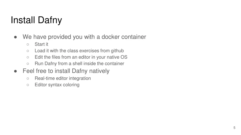install dafny