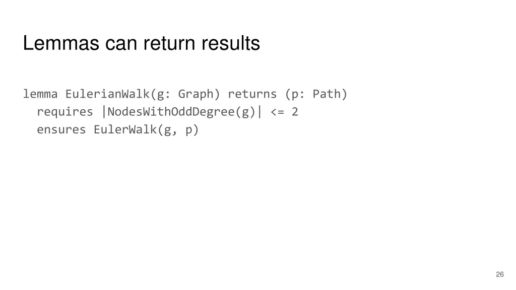 lemmas can return results