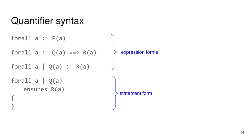 quantifier syntax