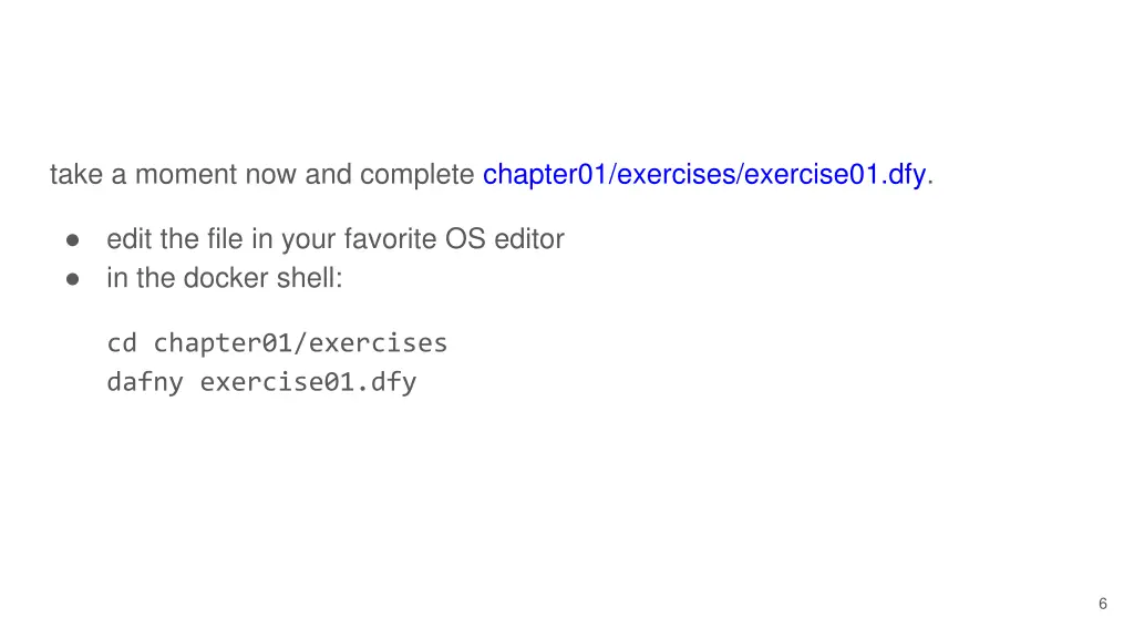 take a moment now and complete chapter01