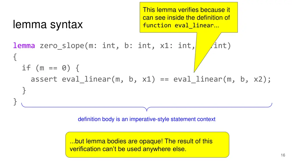 this lemma verifies because it can see inside