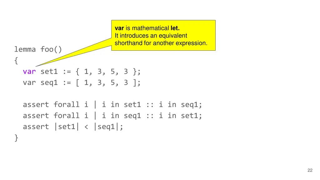 var is mathematical let it introduces