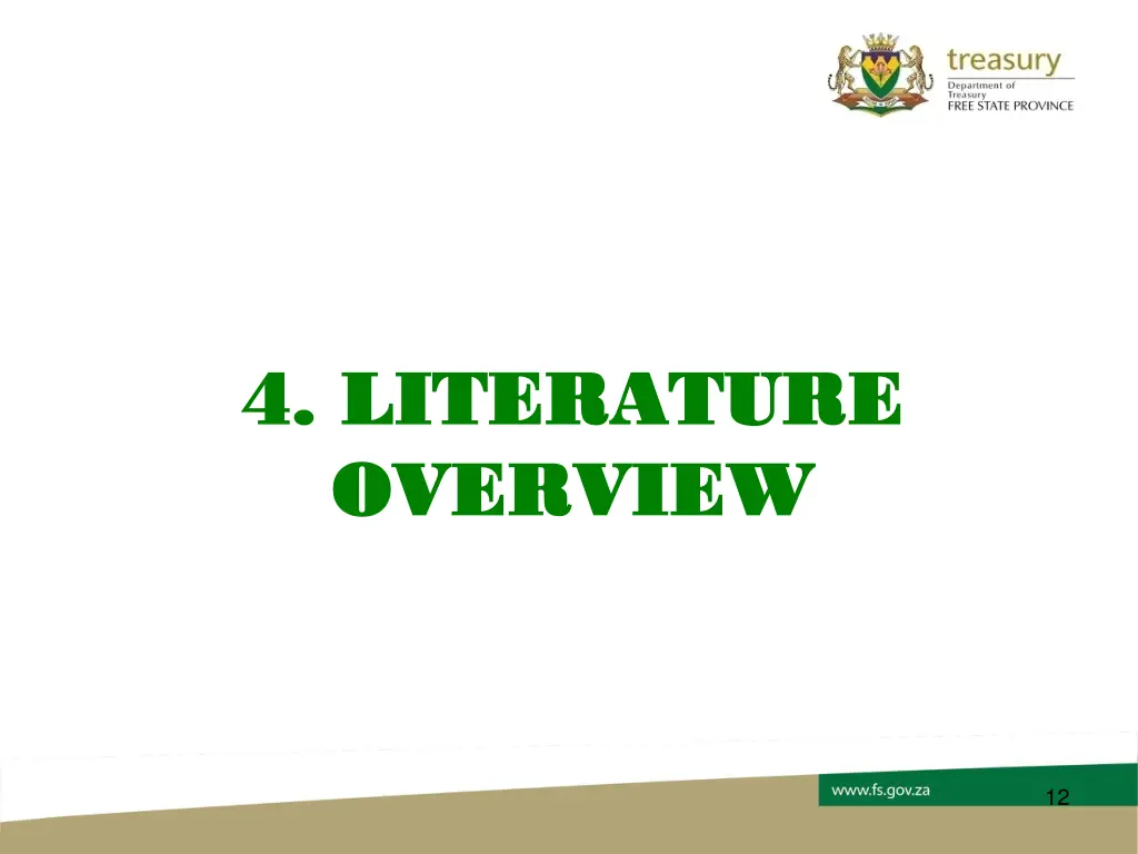 4 literature 4 literature overview overview