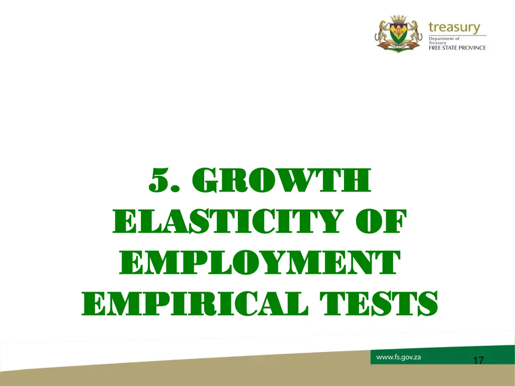 5 growth 5 growth elasticity of elasticity