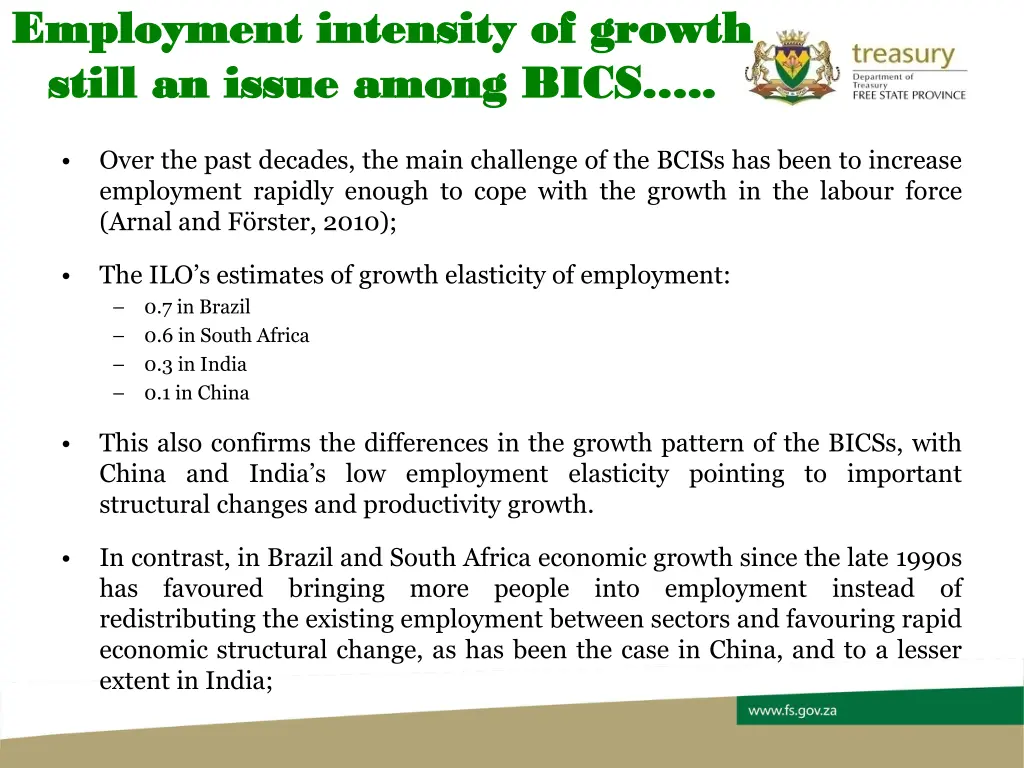 employment intensity of growth employment