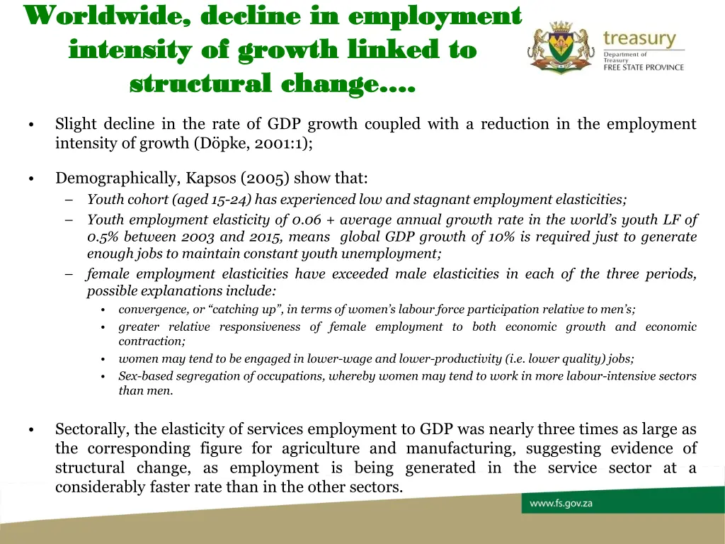 worldwide decline in employment worldwide decline