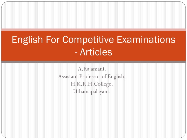 english for competitive examinations articles