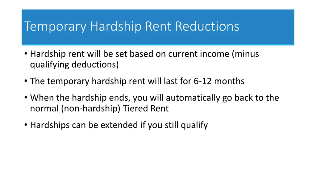 temporary hardship rent reductions
