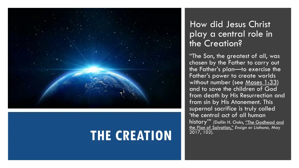 how did jesus christ play a central role