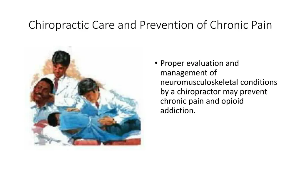 chiropractic care and prevention of chronic pain