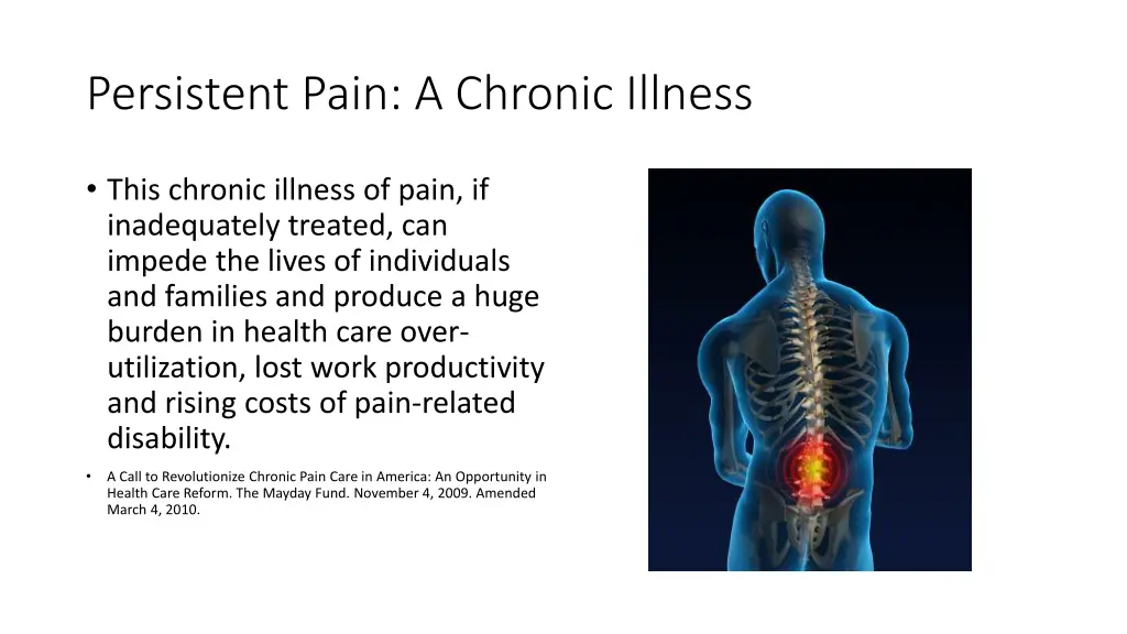 persistent pain a chronic illness 1