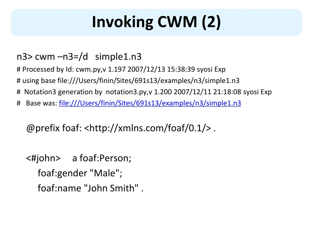 invoking cwm 2