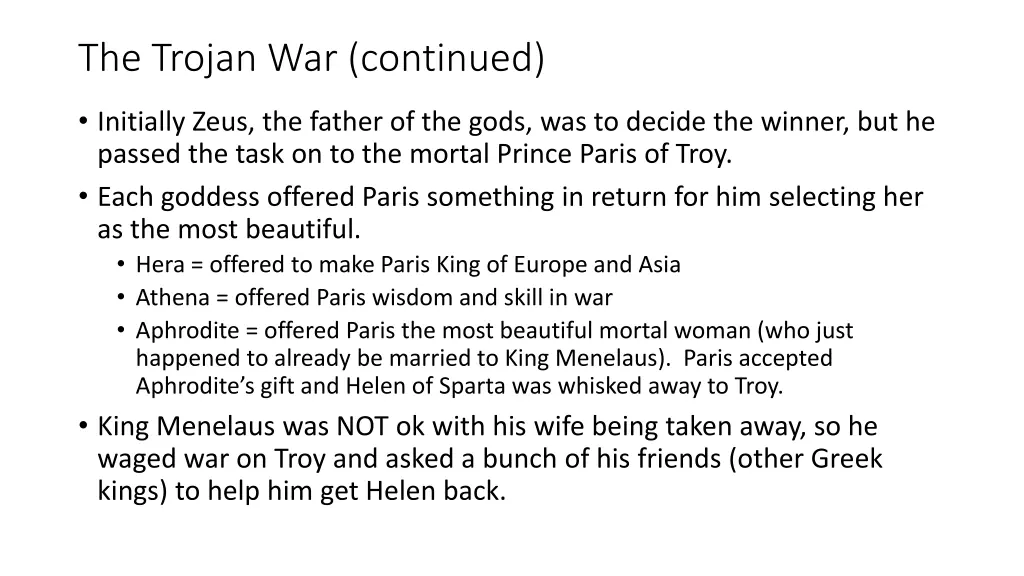 the trojan war continued