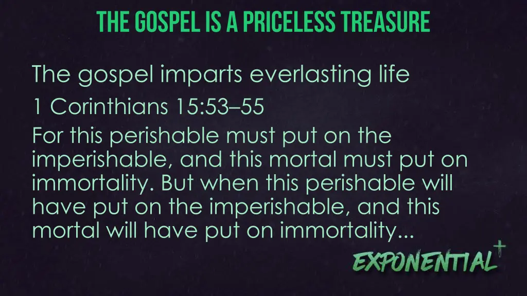 the gospel imparts everlasting life 1 corinthians