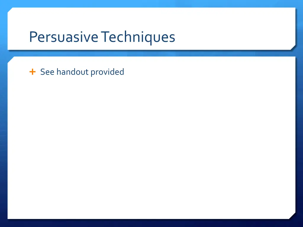 persuasive techniques