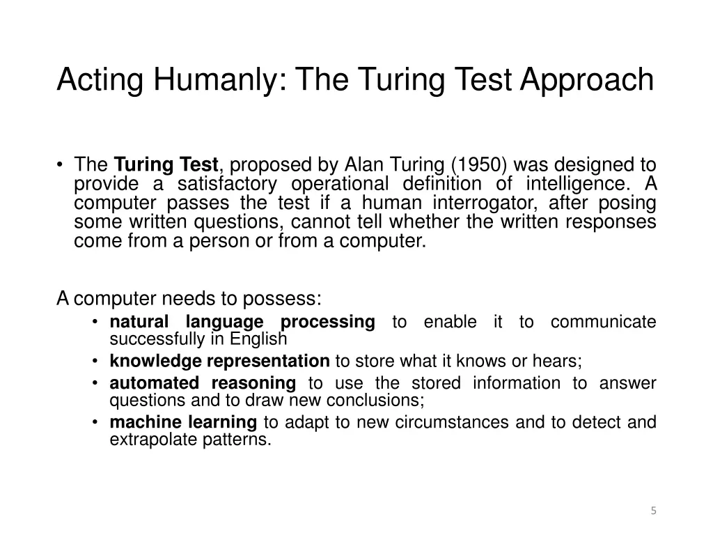 acting humanly the turing test approach