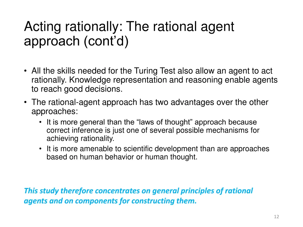 acting rationally the rational agent approach 2