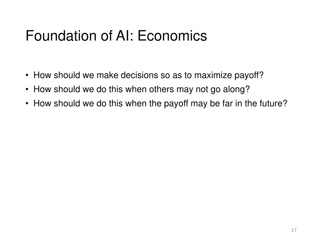 foundation of ai economics