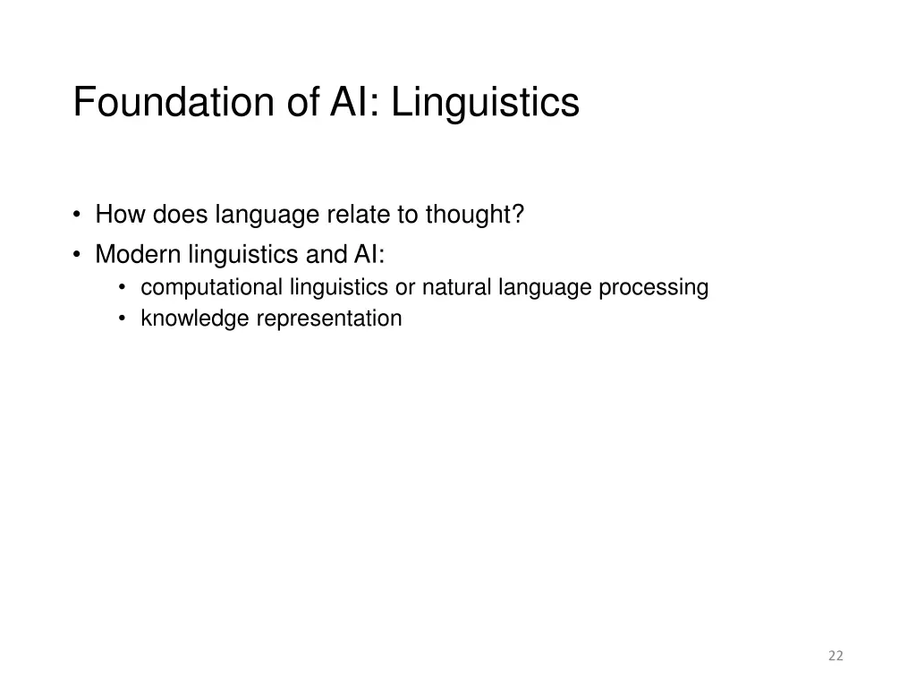 foundation of ai linguistics