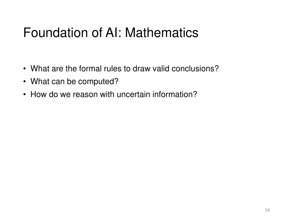 foundation of ai mathematics