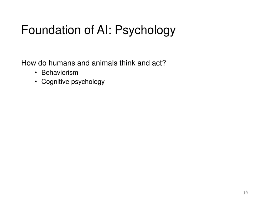 foundation of ai psychology