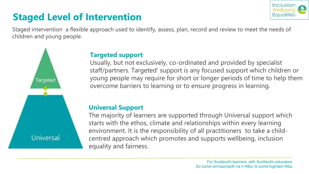 staged level of intervention staged intervention