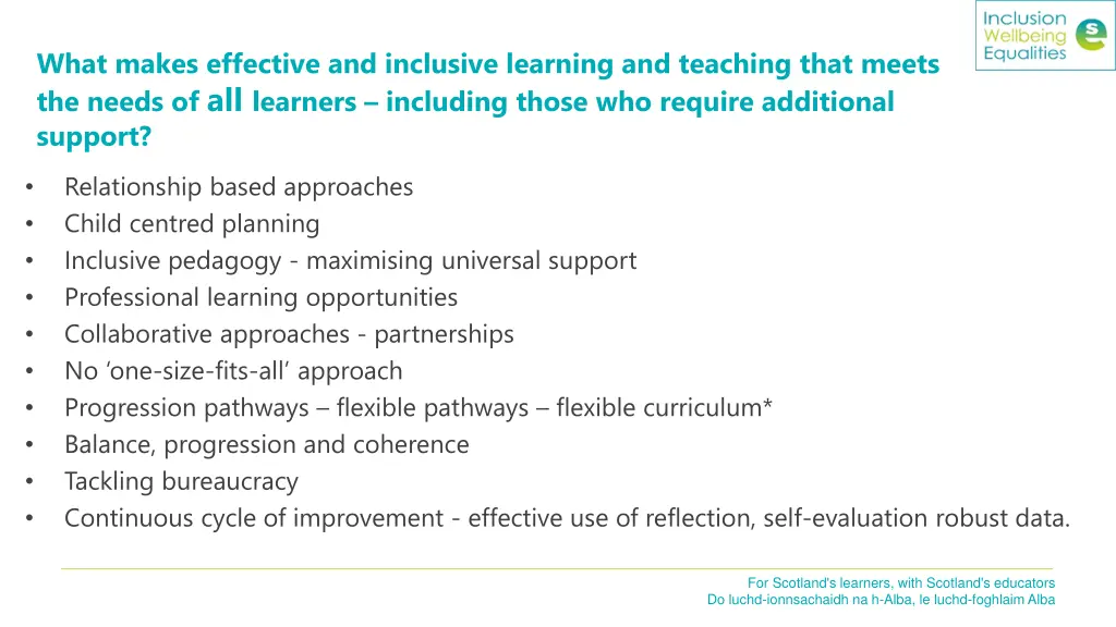what makes effective and inclusive learning