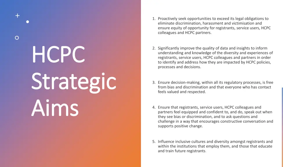 hcpc hcpc strategic strategic aims aims