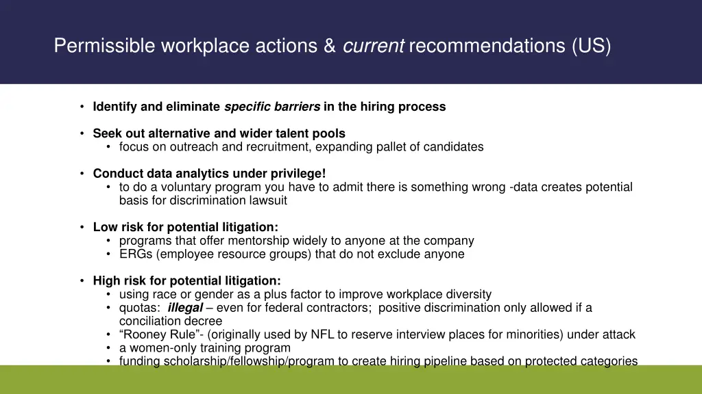 permissible workplace actions current