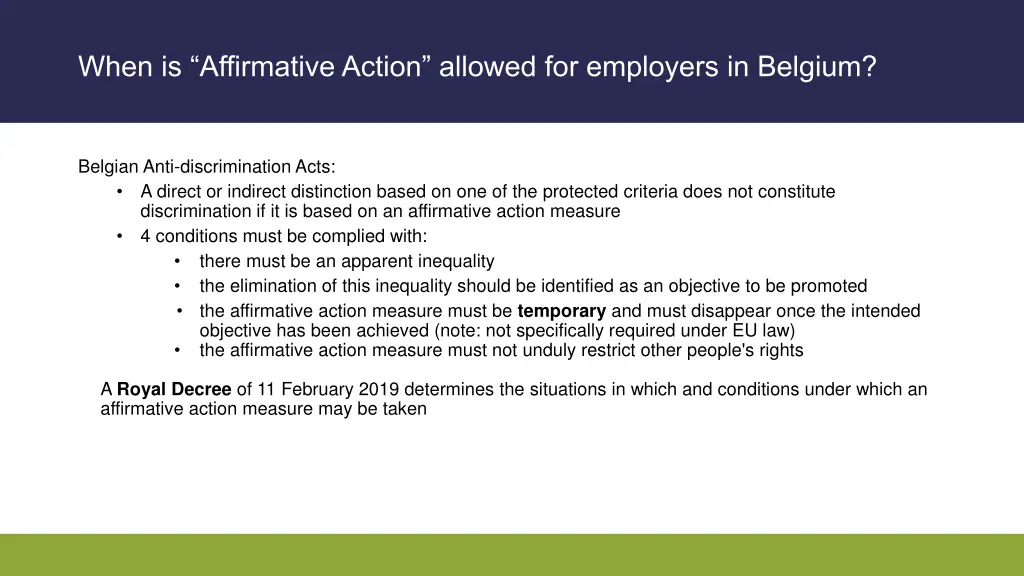 when is affirmative action allowed for employers