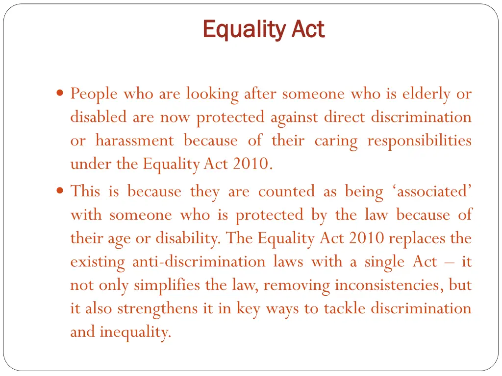 equality act equality act