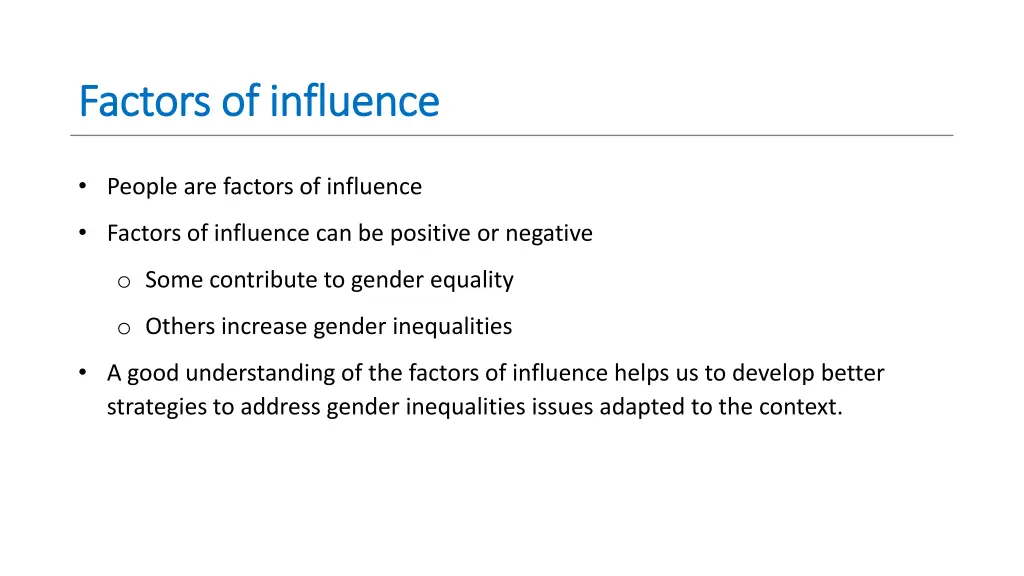 factors of influence factors of influence 1