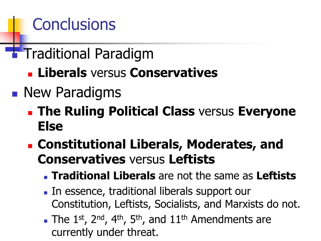 conclusions 1
