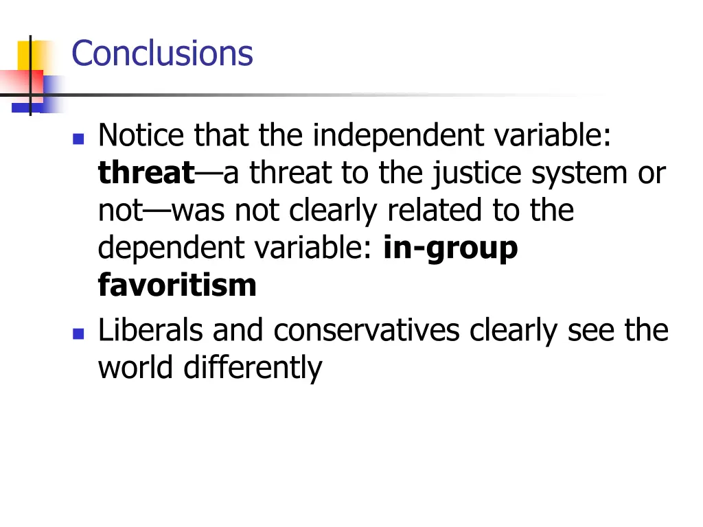 conclusions