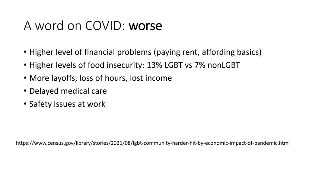 a word on covid worse