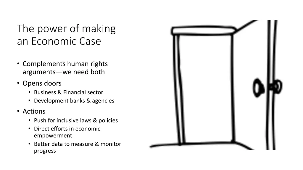 the power of making an economic case
