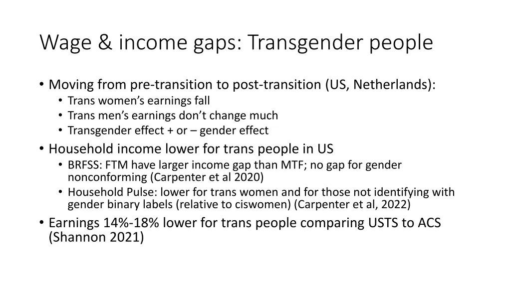 wage income gaps transgender people