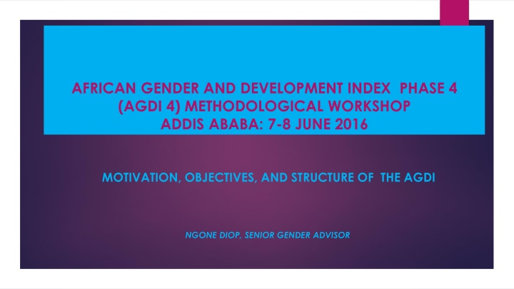 african gender and development index phase 4 agdi