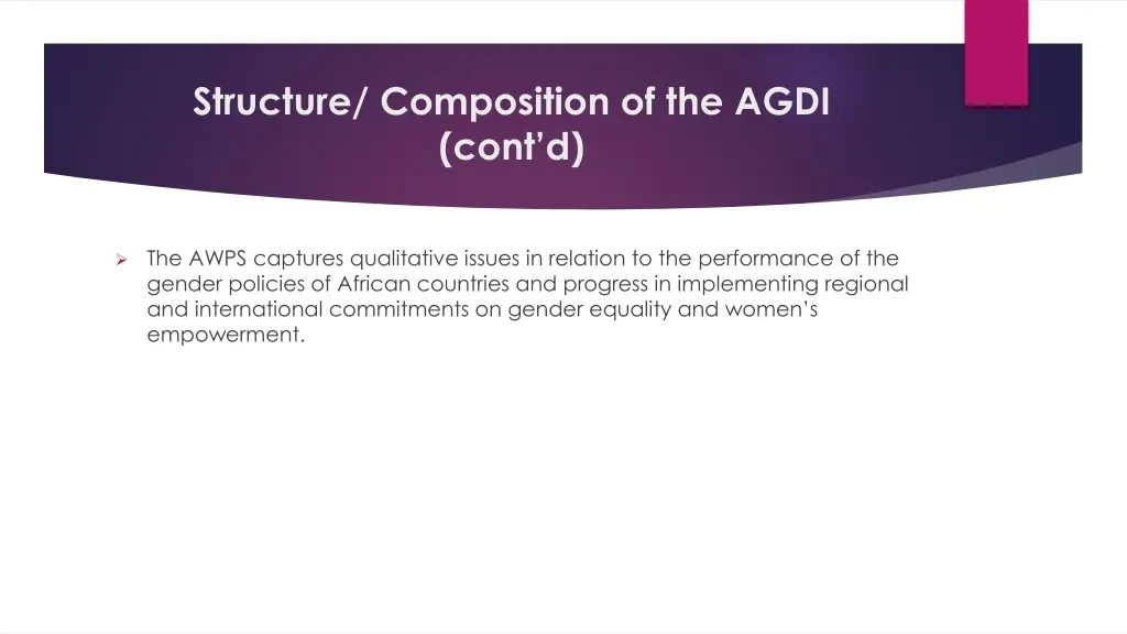 structure composition of the agdi cont d