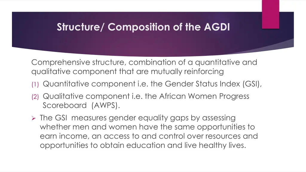 structure composition of the agdi