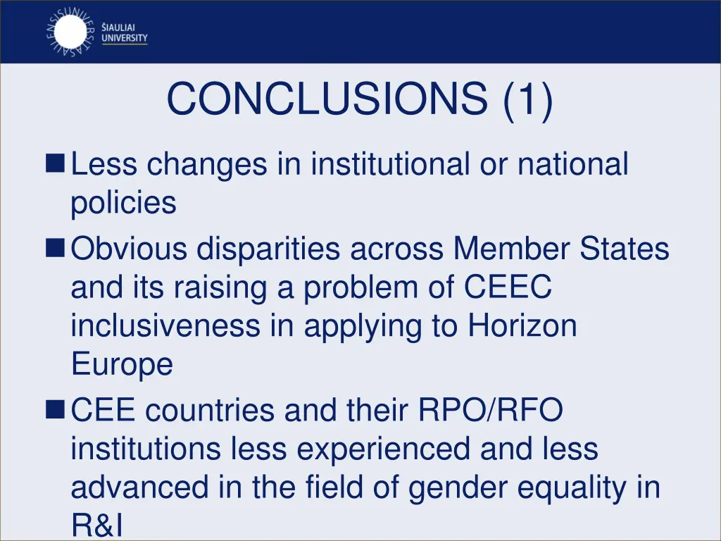 conclusions 1