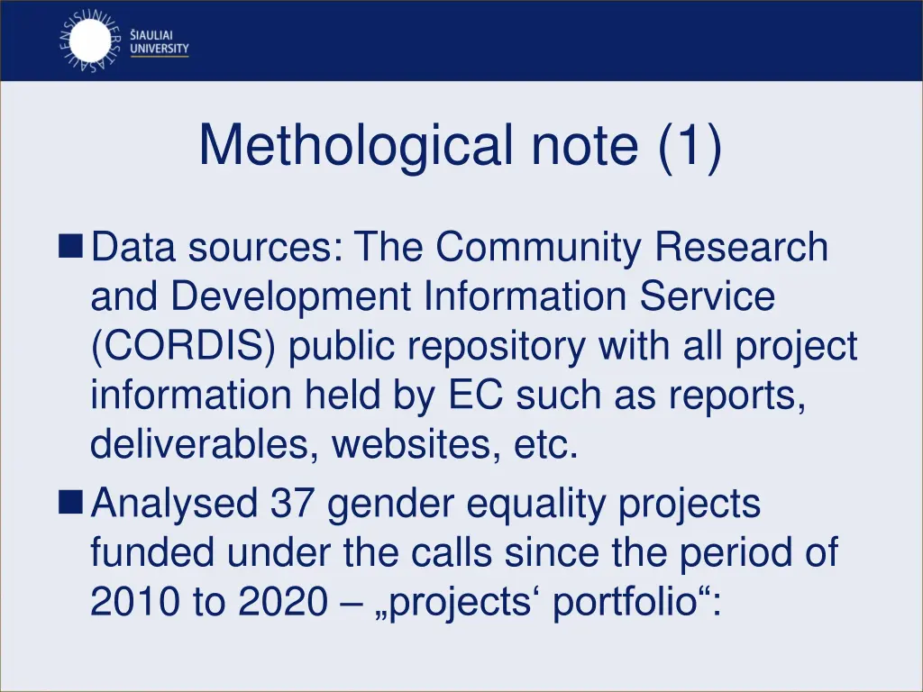 methological note 1