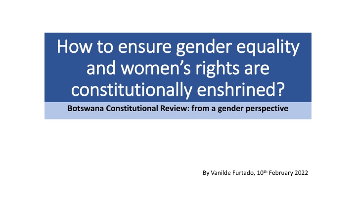 how to ensure gender equality how to ensure