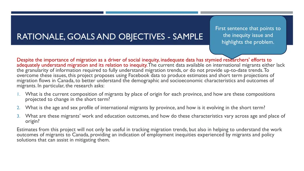 first sentence that points to the inequity issue