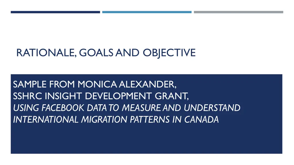 rationale goals and objective