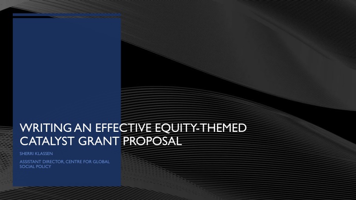 writing an effective equity themed catalyst grant