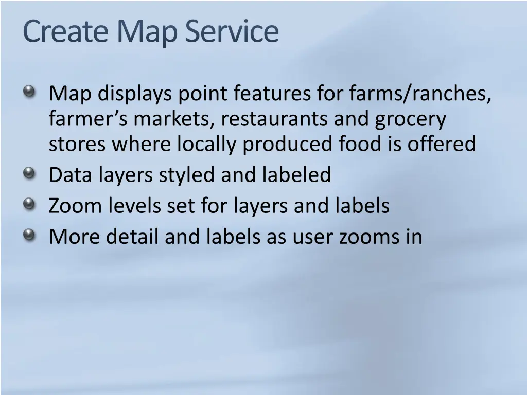 create map service
