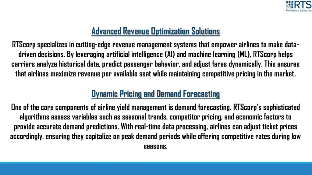 advanced revenue optimization solutions