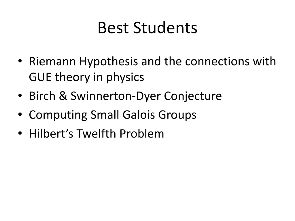 best students