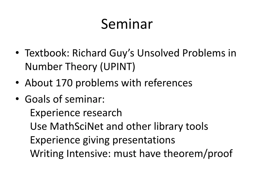 seminar